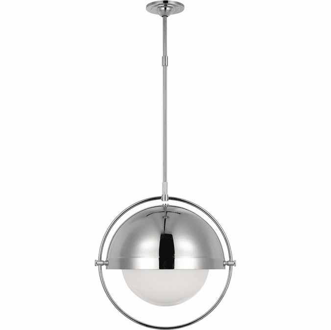 Visual Comfort Studio TP1111PN Bacall Contemporary Polished Nickel 19.5" Pendant Lighting