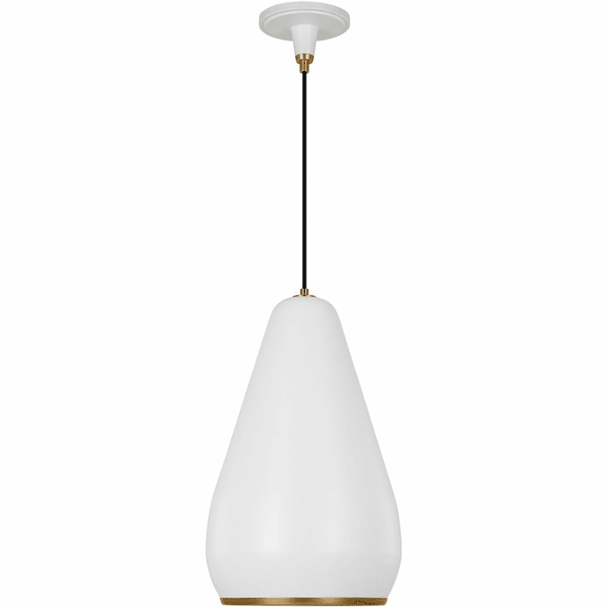 Visual Comfort Studio TP1141MWTBBS Clasica Modern Matte White Lighting Pendant