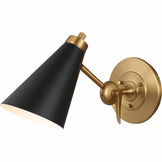 Visual Comfort Studio TW1061BBS Signoret Modern Burnished Brass Swing Arm Wall Lamp