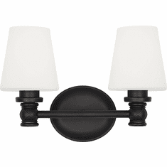 Visual Comfort Studio VS22102AI Xavierre Aged Iron 2-Light Bathroom Wall Light Fixture