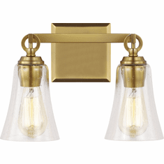 Visual Comfort Studio VS24702BBS Monterro Contemporary Burnished Brass 2-Light Bathroom Light