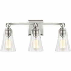 Visual Comfort Studio VS24703SN Monterro Modern Satin Nickel 3-Light Bath Light Fixture
