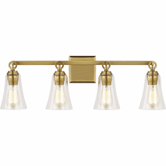 Visual Comfort Studio VS24704BBS Monterro Contemporary Burnished Brass 4-Light Vanity Lighting