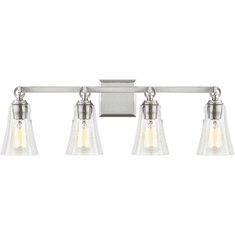 Visual Comfort Studio VS24704SN Monterro Contemporary Satin Nickel 4-Light Bath Lighting Fixture