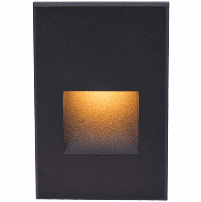 WAC Lighting 4021-AMBK Contemporary Black LED Indoor Step Lighting