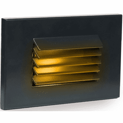 WAC Lighting 4051-AMBK Modern Black LED Louvered Indoor Step Lighting