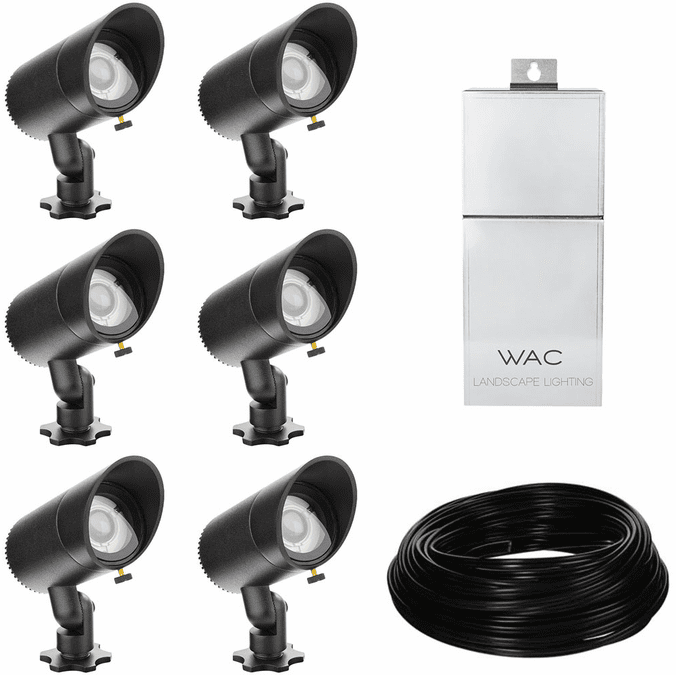 Spreadables Light WAC Lighting 5311-BK-6KIT Contemporary Black LED Landscape Spread ...