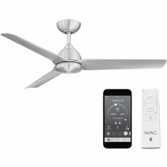 WAC Lighting F-001-BA Mocha Contemporary Brushed Aluminum Indoor / Outdoor 54" Home Ceiling Fan