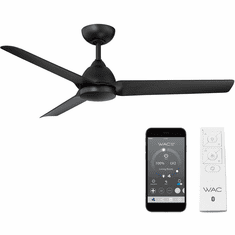 WAC Lighting F-001-MB Mocha Modern Matte Black Interior / Exterior 54" Ceiling Fan