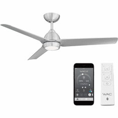 WAC Lighting F-001L-BA Mocha Modern Brushed Aluminum Interior / Exterior 54" Home Ceiling Fan