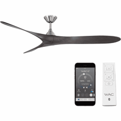 WAC Lighting F-089-BN/EB Malibu Contemporary Brushed Nickel Ebony LED Indoor / Outdoor 70" Ceiling Fan
