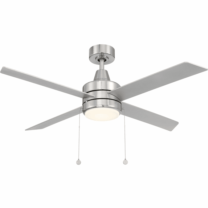 WAC Lighting F-106L-BN Quade Modern Brushed Nickel LED 52" Indoor / Outdoor Ceiling Fan