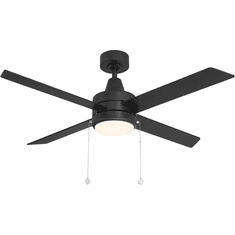 WAC Lighting F-106L-MB Quade Contemporary Matte Black LED 52" Interior / Exterior Home Ceiling Fan