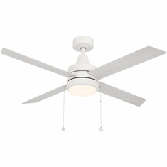 WAC Lighting F-106L-MW Quade Modern Matte White LED 52" Indoor / Outdoor Home Ceiling Fan