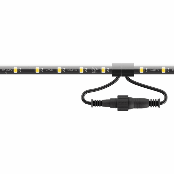 WAC Lighting LED-TO24-1-WT Contemporary Black LED 1 Foot Submersible Strip Light
