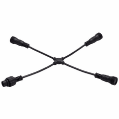 WAC Lighting LED-TO24-X-RGB Contemporary Black 4-Way X-Connector