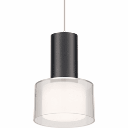 WAC Lighting PD-250905-CS-BK Twist-N-Lite Contemporary Black LED Mini Drop Lighting Fixture
