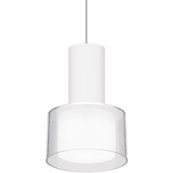 WAC Lighting PD-250905-CS-WT Twist-N-Lite Modern White LED Mini Hanging Pendant Light