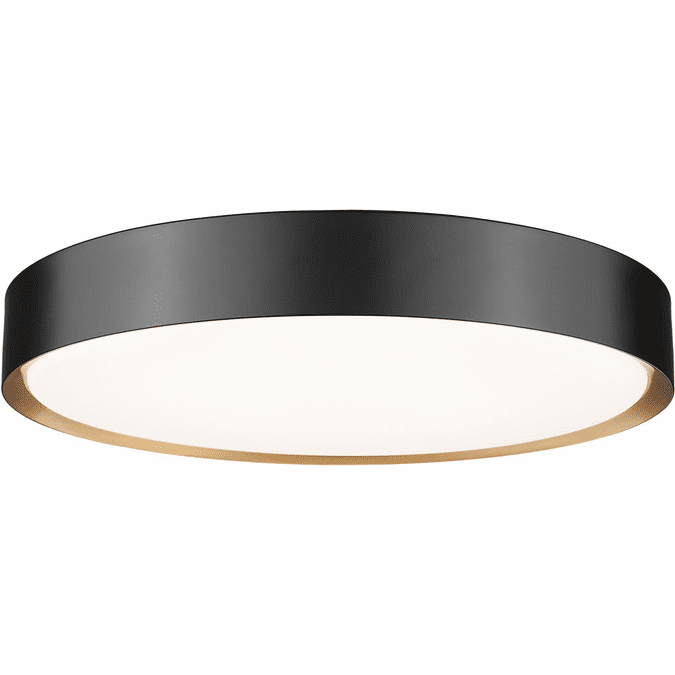 Z-Lite 1014F20-MB-MGLD-LED Kawan Modern Matte Black + Modern Gold LED 20" Ceiling Lighting