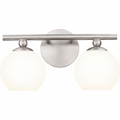 Z-Lite 1100-2V-BN Neoma Contemporary Brushed Nickel 2-Light Lighting For Bathroom