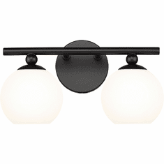 Z-Lite 1100-2V-MB Neoma Modern Matte Black 2-Light Bathroom Vanity Lighting