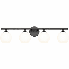 Z-Lite 1100-4V-MB Neoma Contemporary Matte Black 4-Light Bath Lighting Sconce