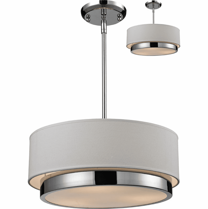 Z-Lite 186-16 Jade Chrome 55" Tall Drum Drop Ceiling Lighting / Ceiling Fixture