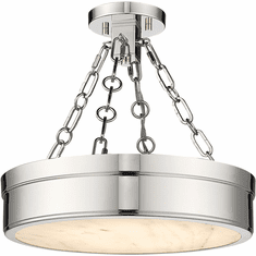 Z-Lite 1944SF15-PN-LED Anders Modern Polished Nickel LED Semi-Flush Ceiling Lighting