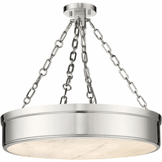 Z-Lite 1944SF22-PN-LED Anders Modern Polished Nickel LED Semi-Flush Lighting