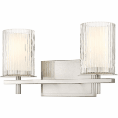 Z-Lite 1949-2V-BN Grayson Modern Brushed Nickel 2-Light Bathroom Wall Light Fixture
