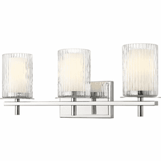 Z-Lite 1949-3V-CH Grayson Modern Chrome 3-Light Bathroom Light Sconce
