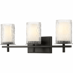 Z-Lite 1949-3V-MB Grayson Contemporary Matte Black 3-Light Bathroom Sconce Lighting