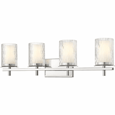 Z-Lite 1949-4V-CH Grayson Modern Chrome 4-Light Bathroom Lighting Sconce