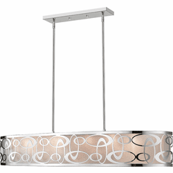 Z-Lite 195-55CH Opal Contemporary Chrome 55" Kitchen Island Light