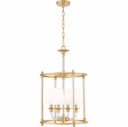 Z-Lite 1950-4C-RB Katerina Contemporary Rubbed Brass 16" Foyer Lighting Fixture