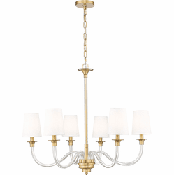 Z-Lite 1950-6RB Katerina Contemporary Rubbed Brass Hanging Chandelier