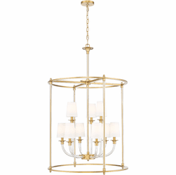 Z-Lite 1950-9C-RB Katerina Modern Rubbed Brass 28" Foyer Lighting Fixture