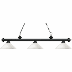 Z-Lite 200-3MB-AMO14 Riviera Matte Black Angle Matte Opal Island Lighting