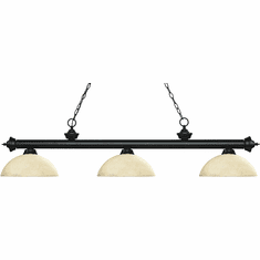 Z-Lite 200-3MB-DGM14 Riviera Matte Black Dome Golden Mottle Kitchen Island Light