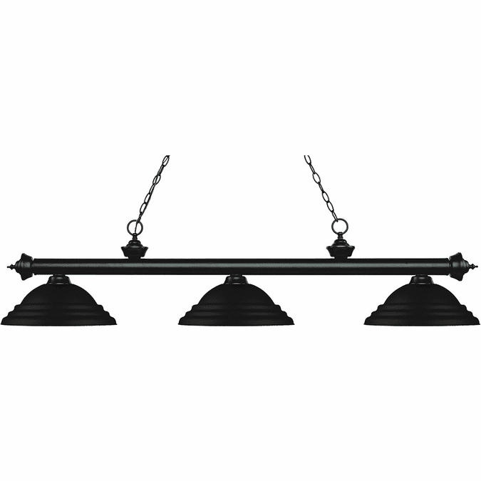 Z-Lite 200-3MB-SMB Riviera Matte Black Stepped Matte Black Kitchen Island Lighting