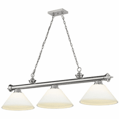 Z-Lite 2306-3BN-AMO14 Cordon Brushed Nickel Kitchen Island Lighting