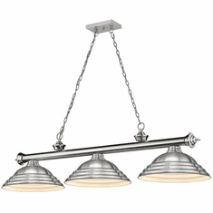 Z-Lite 2306-3BN-SBN Cordon Brushed Nickel Island Lighting