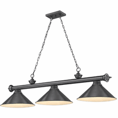 Z-Lite 2306-3BP-BP15 Cordon Bronze Plated Kitchen Island Light Fixture