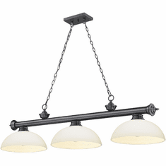 Z-Lite 2306-3BP-DMO14 Cordon Bronze Plated Island Light Fixture