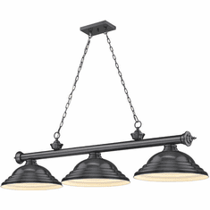 Z-Lite 2306-3BP-SBP Cordon Bronze Plated Kitchen Island Light
