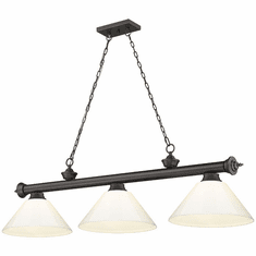 Z-Lite 2306-3BRZ-PWH Cordon Bronze Island Lighting