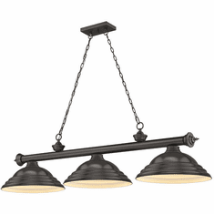 Z-Lite 2306-3BRZ-SBRZ Cordon Bronze Kitchen Island Light Fixture