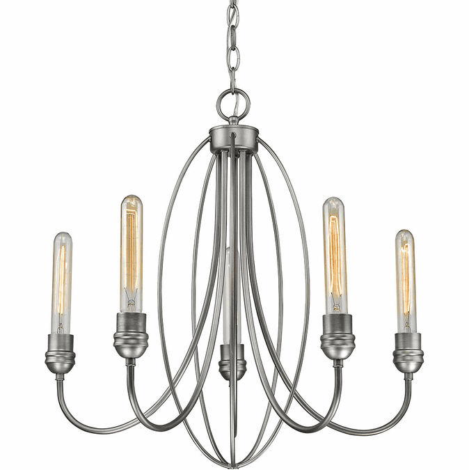 Z-Lite 3000-5OS Persis Contemporary Old Silver Mini Chandelier Light