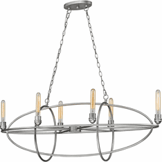 Z-Lite 3000-6OS Persis Contemporary Old Silver Island Lighting