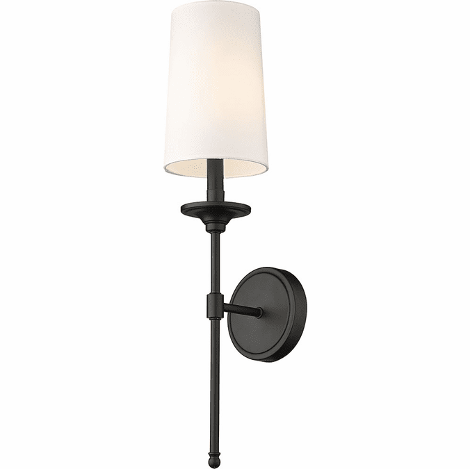 Z-Lite 3033-1S-MB Emily Matte Black Wall Lighting